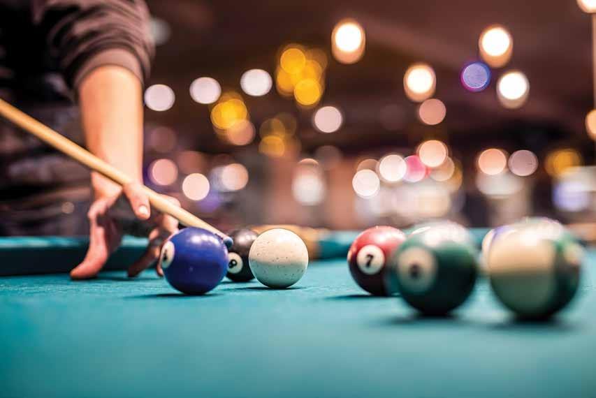 Billiards and indoor leisure space